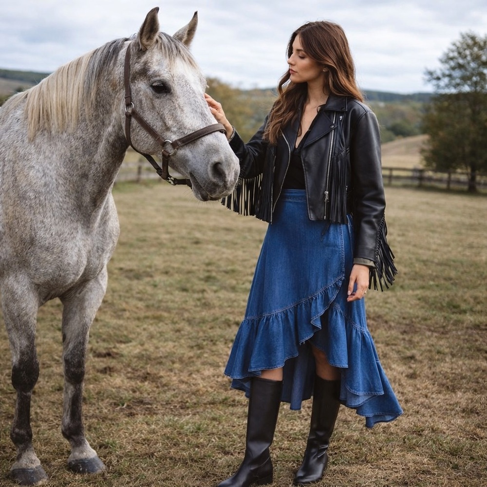 Ralph Lauren Denim Wrap Skirt
